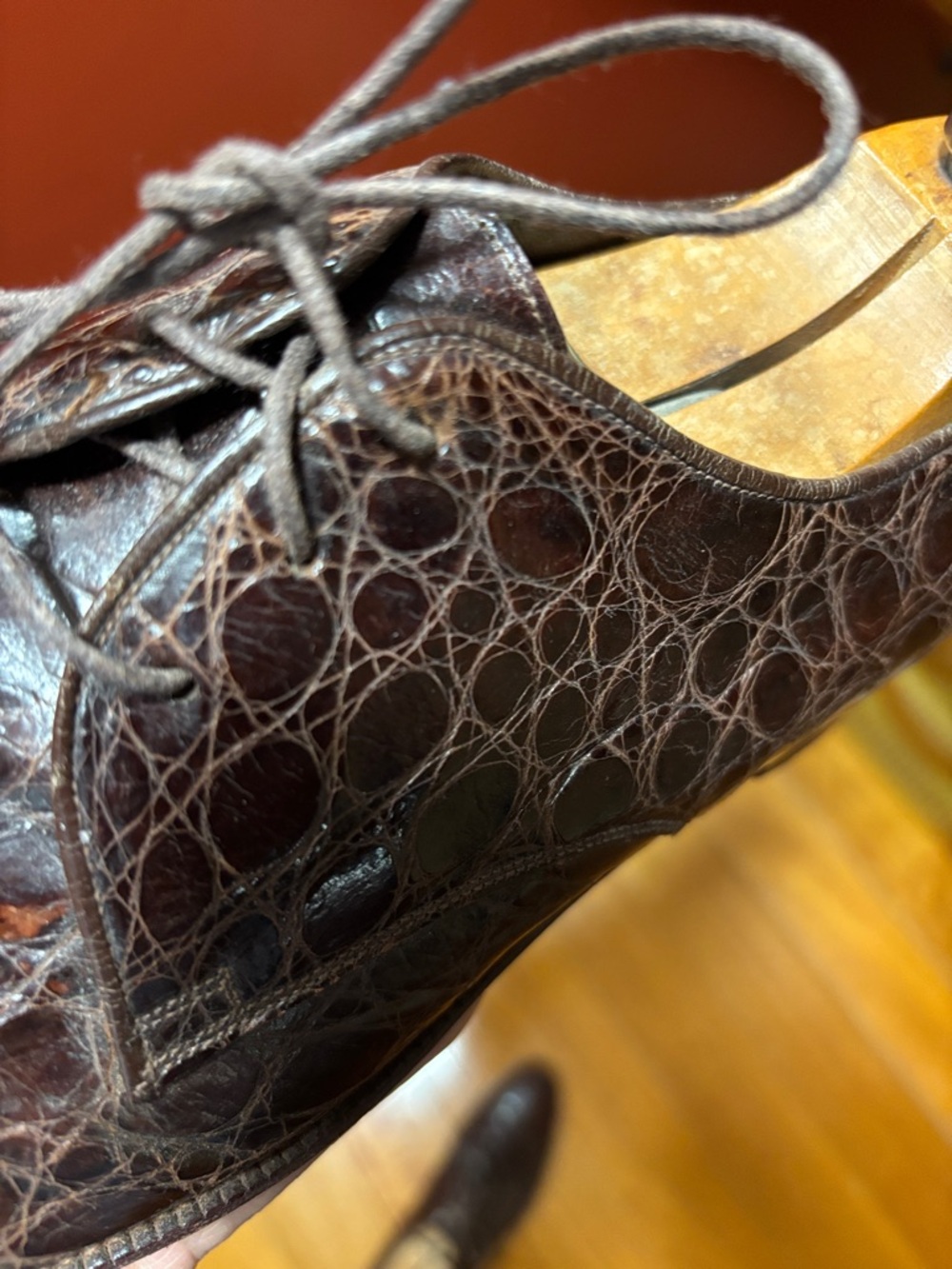 Vintage French shiner mens alligator shoes - Picture 12 of 12